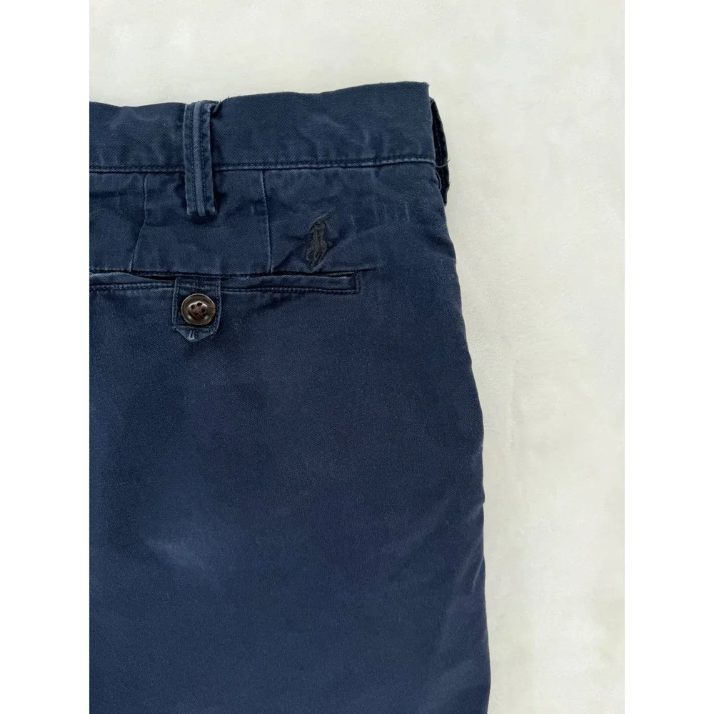 Polo Ralph Lauren Mens Navy Blue Stretch Classic Fit Chino Shorts Size 38